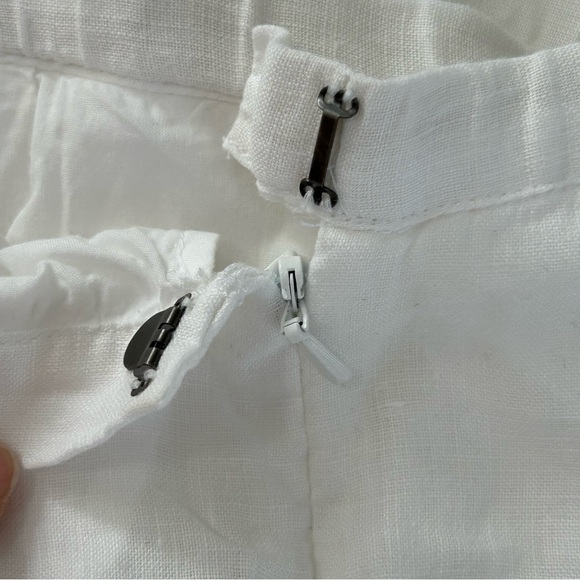 J. Jill Classic White Linen A-Line Skirt XS - Picture 12 of 12